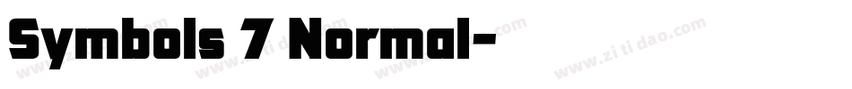 Symbols 7 Normal字体转换